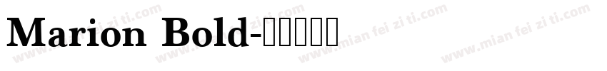 Marion Bold字体转换